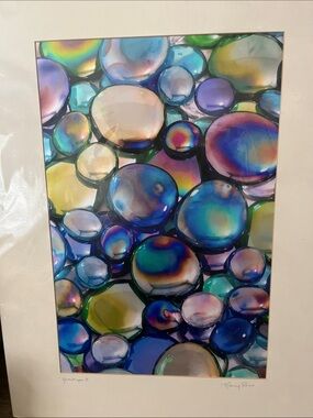 Iridescent Bubble Wall Photography Print by Nancy Roux